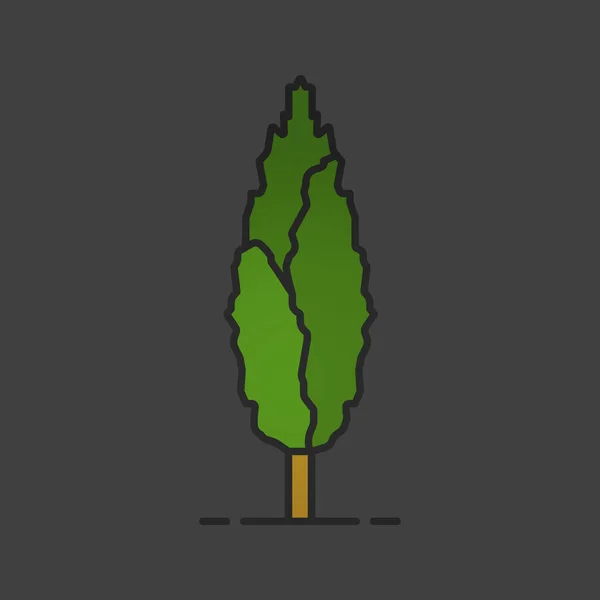 Icono plano del árbol — Vector de stock