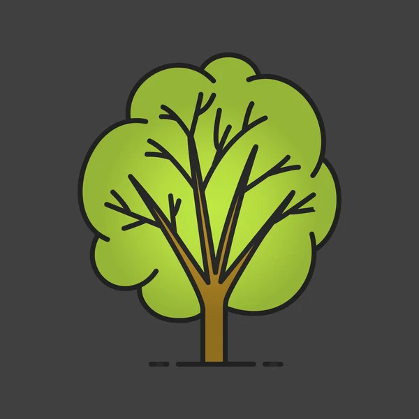 Träd platt ikon — Stock vektor