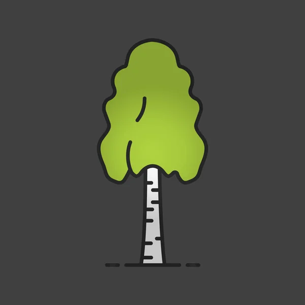 Icono plano del árbol — Vector de stock