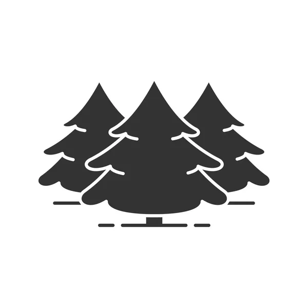 Symbole de contour forestier — Image vectorielle