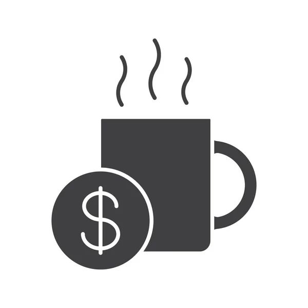 Buy cup of tea glyph icon — Stock Vector
