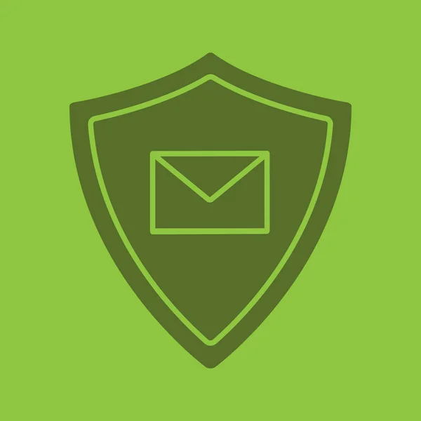 Email sécurité glyphe icône de couleur — Image vectorielle
