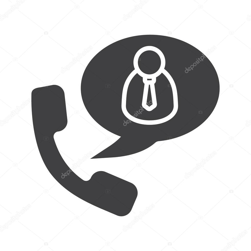 Phone talk sign icon