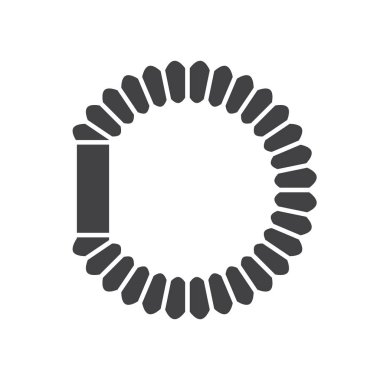 Saç lastiği glif simgesi