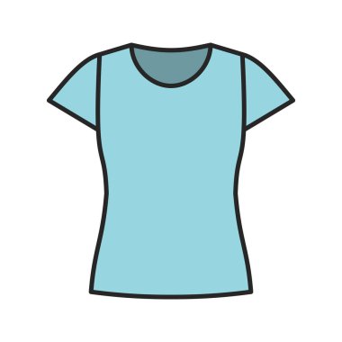 Kadın t-shirt renk simgesi