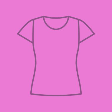 Kadın t-shirt doğrusal simgesi