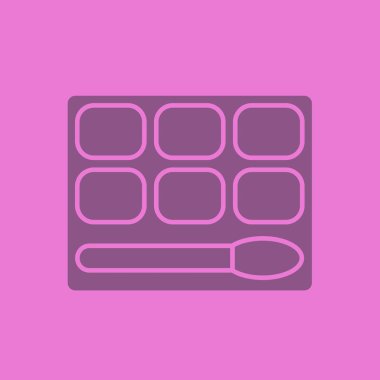 Göz gölgeler glif renk simgesi