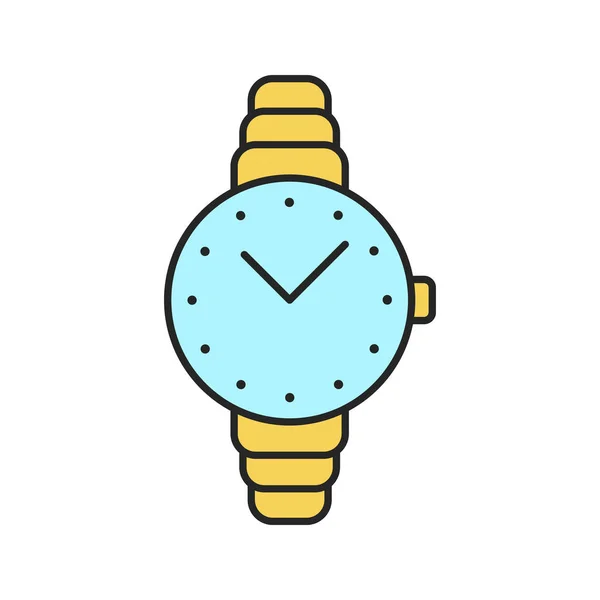 Icono de color reloj de pulsera — Vector de stock