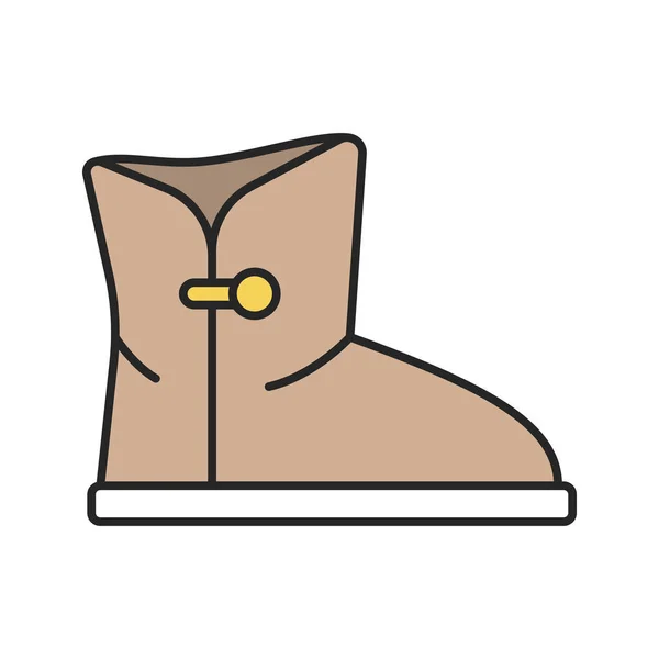 Icona di colore stivali da donna — Vettoriale Stock