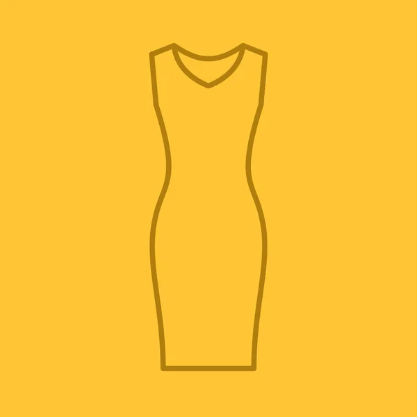 Kadın kolsuz elbise — Stok Vektör
