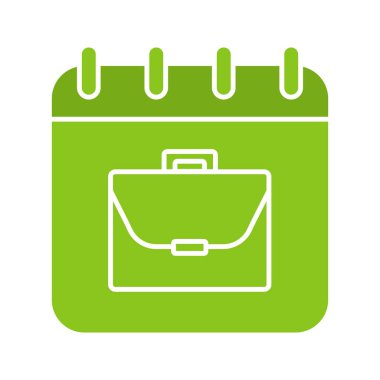 İş zamanlama glif renk simgesini