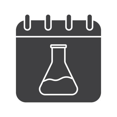 Araştırma zamanlama glif simgesini