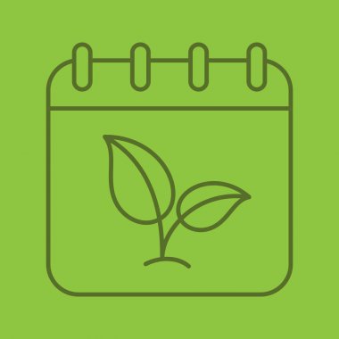 Dünya Çevre günü doğrusal simgesi