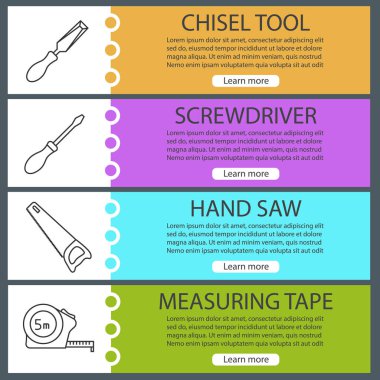 Afiş şablonlar kümesi web inşaat araçları