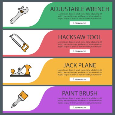 Afiş şablonlar kümesi web inşaat araçları