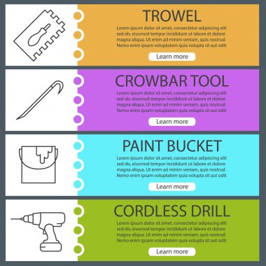 Afiş şablonlar kümesi web inşaat araçları