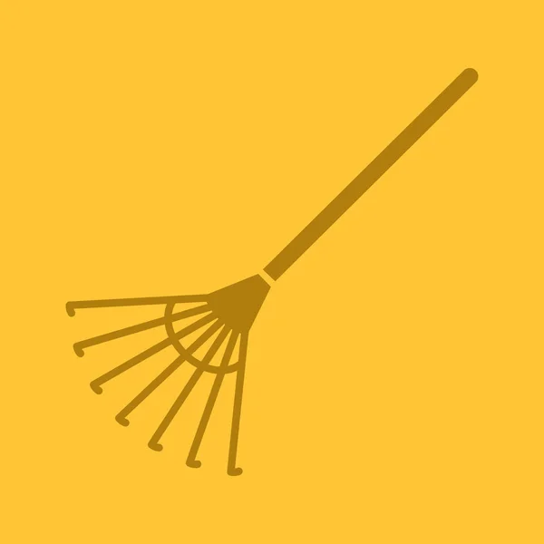 Rake glyph kleur pictogram — Stockvector