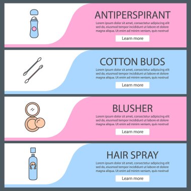 Kozmetik Aksesuarları şablonları kümesi