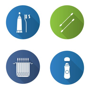 Kozmetik Aksesuarları doğrusal Icons set 