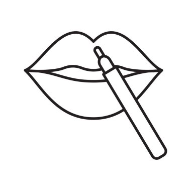 Kalem ruj doğrusal simgesi