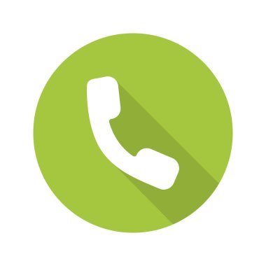 Cep telefonu düz tasarım uzun gölge glif simgesi