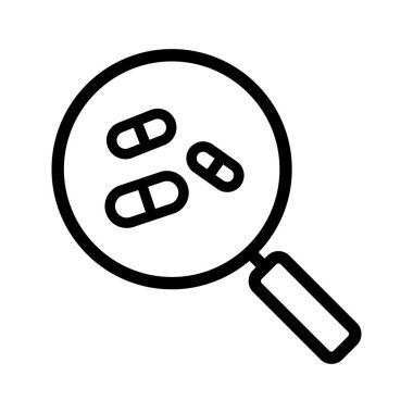 Eczane ve ilaç arama doğrusal simgesi