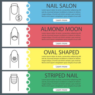 Web banner şablonlar kümesi manikür