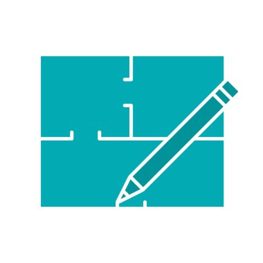 Kat planı glif renk simgesi