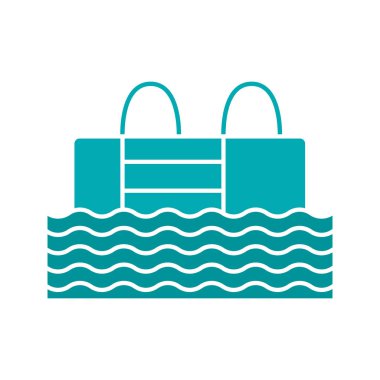 Yüzme Havuzu glif renk simgesi