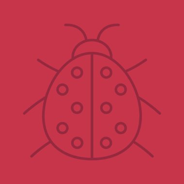 Uğur böceği doğrusal simgesi