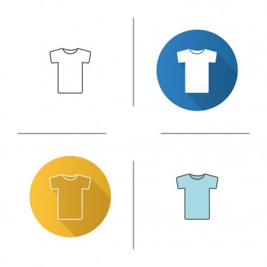 T-shirt simgesi, doğrusal ve renk stilleri