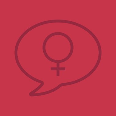 Kadın Danışma doğrusal simgesi