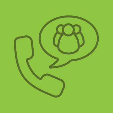 Grup sohbeti telefon doğrusal simge ile