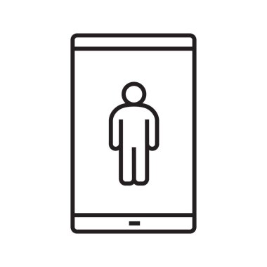 Smartphone doğrusal simgesi