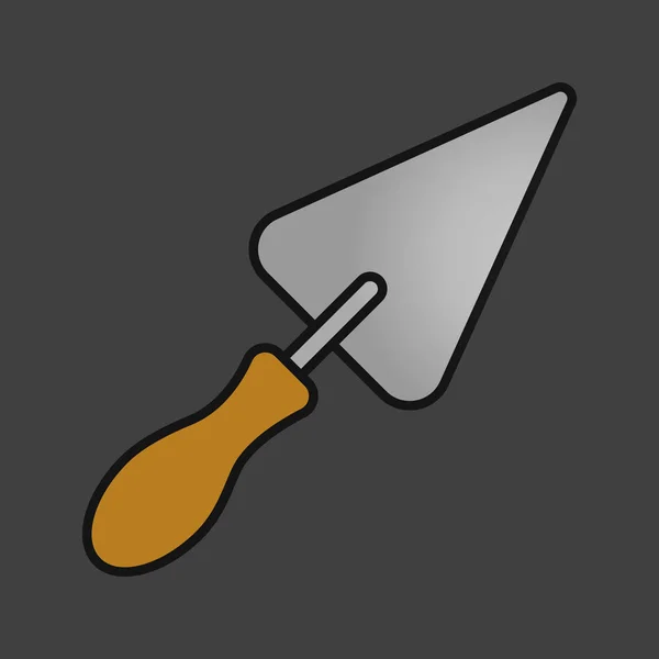 Треугольная иконка цвета лопаты — стоковый вектор