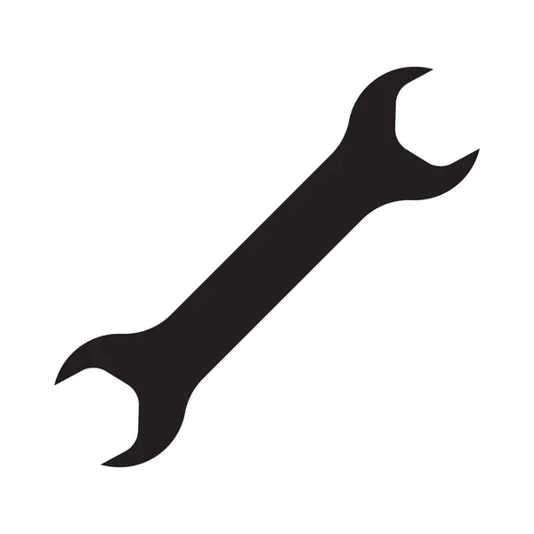 Skiftnyckel glyf ikon — Stock vektor