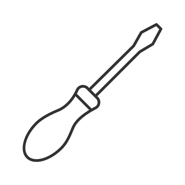 Screwdriver linear icon — Stock Vector