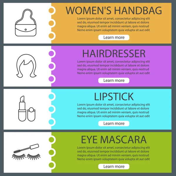 Kozmetik Aksesuarları şablonları kümesi