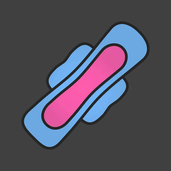 Sanitary napkin color icon — Stock Vector