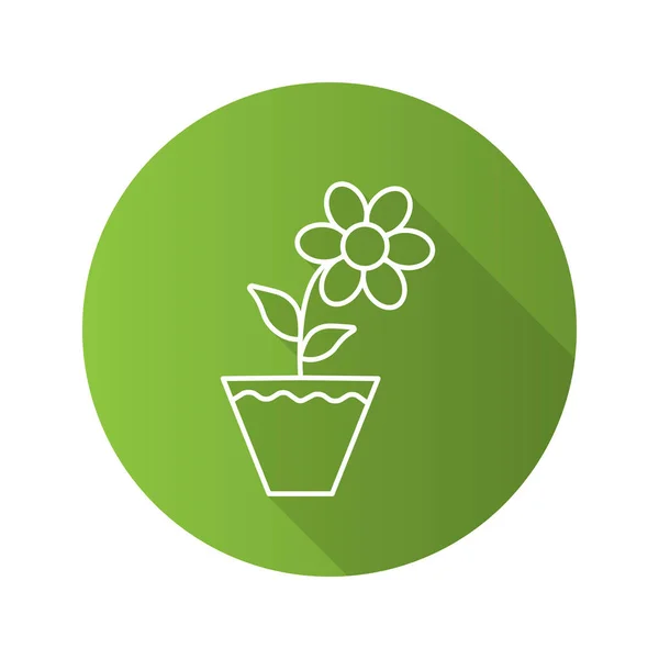 Crocus virágcserép ikon — Stock Vector