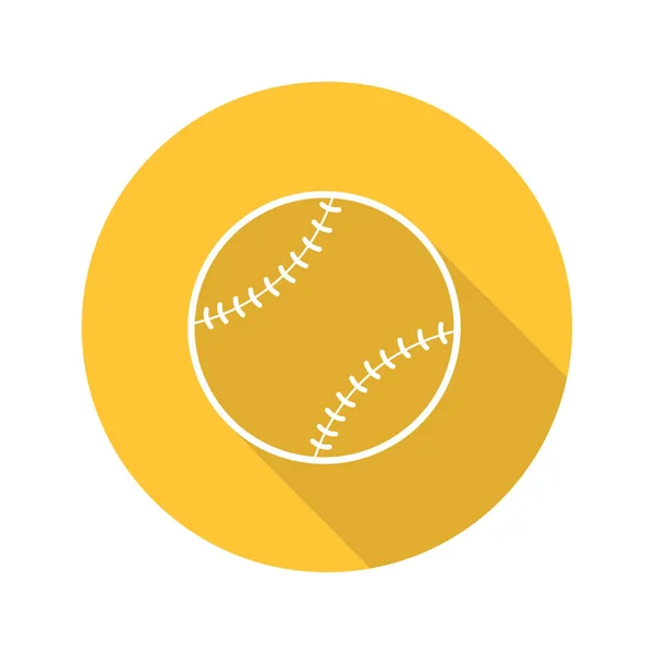 Béisbol bola plana icono — Archivo Imágenes Vectoriales