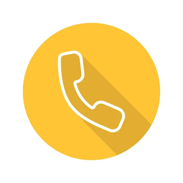Telefoon handset platte pictogram — Stockvector