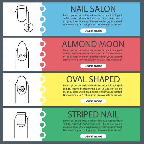 Web banner şablonlar kümesi manikür