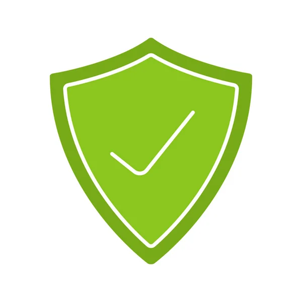 Verificación de seguridad icono de color glifo — Vector de stock