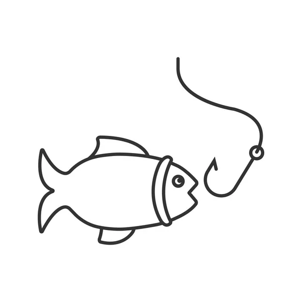 Fiske linjär ikonen — Stock vektor
