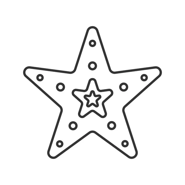Lineares Symbol für Seestern — Stockvektor