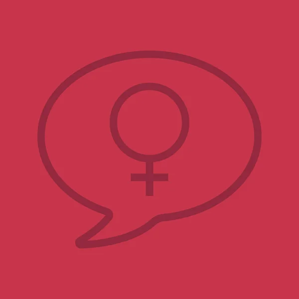 Kvinnors samråd linjär ikonen — Stock vektor