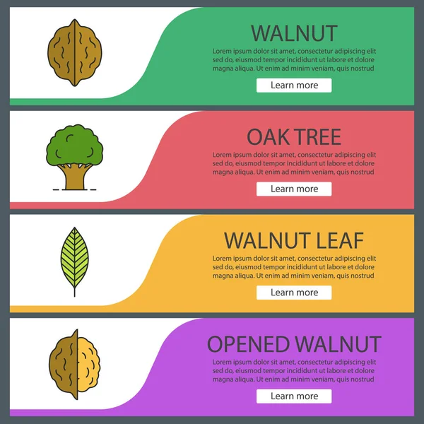 Ormancılık web banner şablonlar kümesi