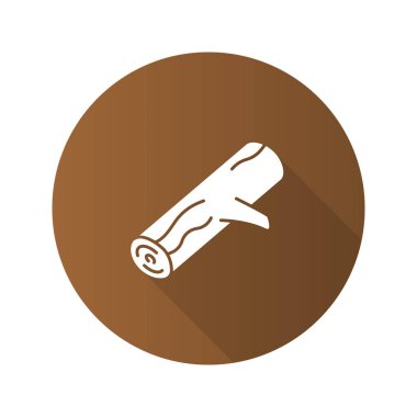 Yakacak odun düz tasarım uzun gölge