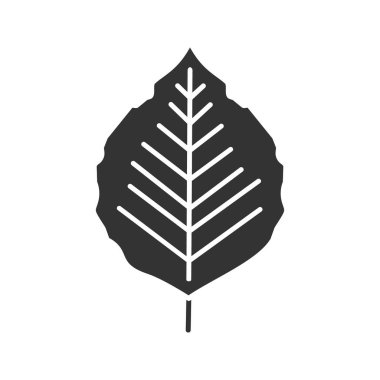 Kavak yaprağı glif simgesi